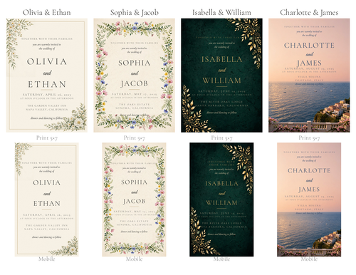Botanical Wedding Invitation Pack