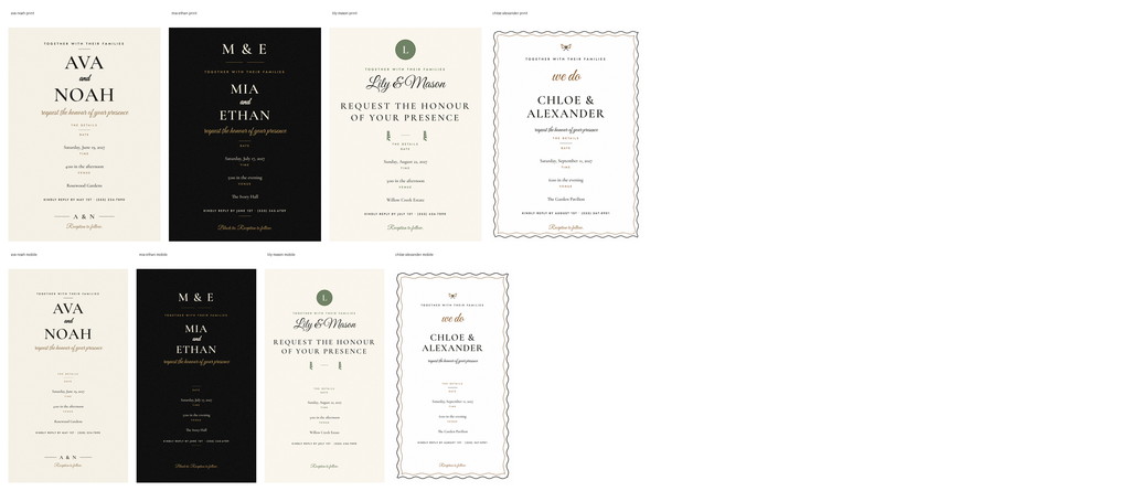 Modern Minimalist Wedding Invitation Pack