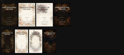 Friendsgiving Dinner Invitation Pack