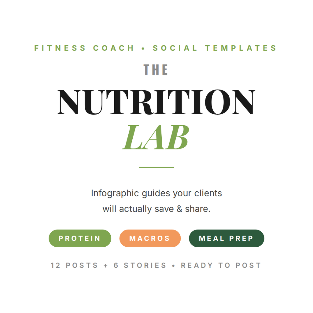 Nutrition Lab Fitness Coach Social Media Templates