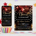 Editable New Years Eve Party Invitation, Cheers To The New Year Invitation Template, New Years Eve Invite, New Year Party Evite, 2026 party