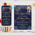 Editable New Year Invitation, 2026 New Year Invitation, NYE 2026 Invitation, Electronic New Year Party Invite, NYE Birthday Party Invitation