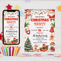 Christmas party Invitation, Holiday Party Invitation, Christmas Invitation, Christmas Party evite, Digital Download, Editable Canva Template