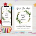 Christmas Save the Date, Editable Save the Date For Christmas Party Invitation,  Printable Christmas Save The Date Calendar Invitation Card