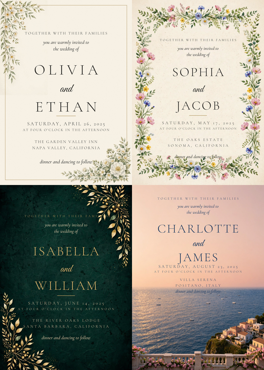 Botanical Wedding Invitation Pack