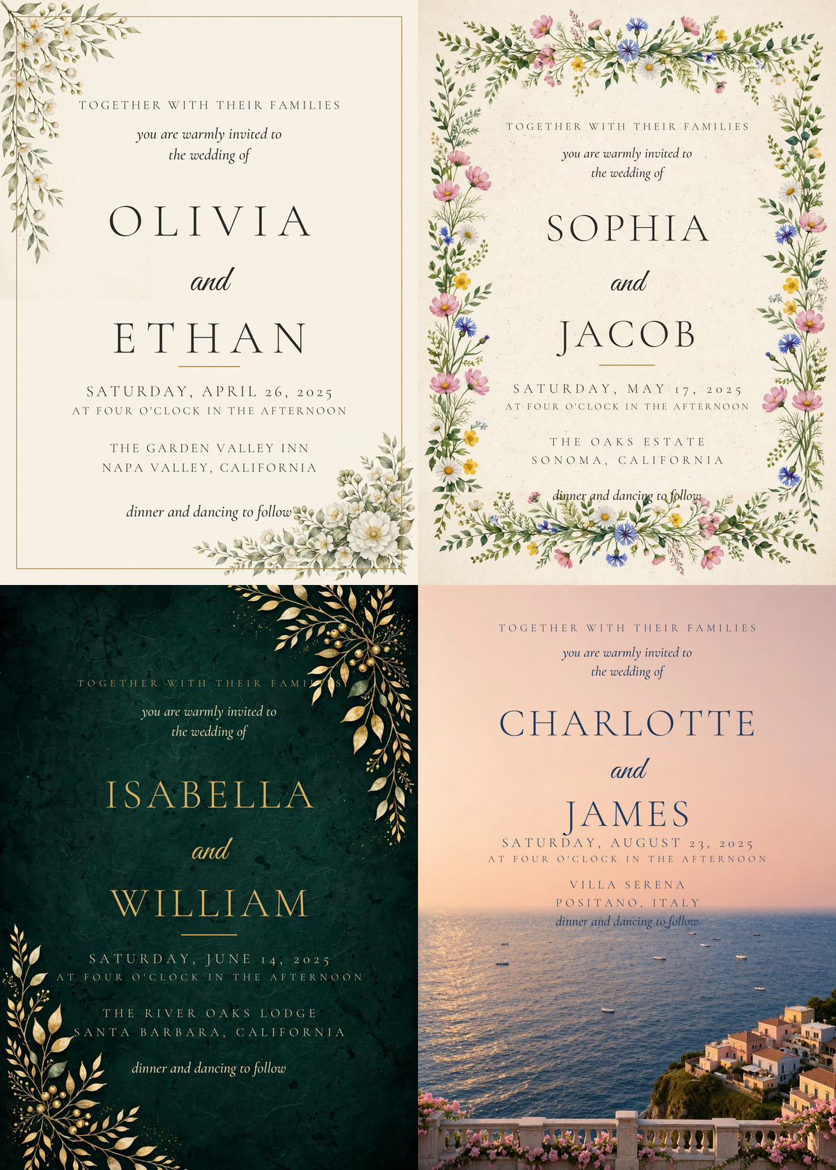 Botanical Wedding Invitation Pack