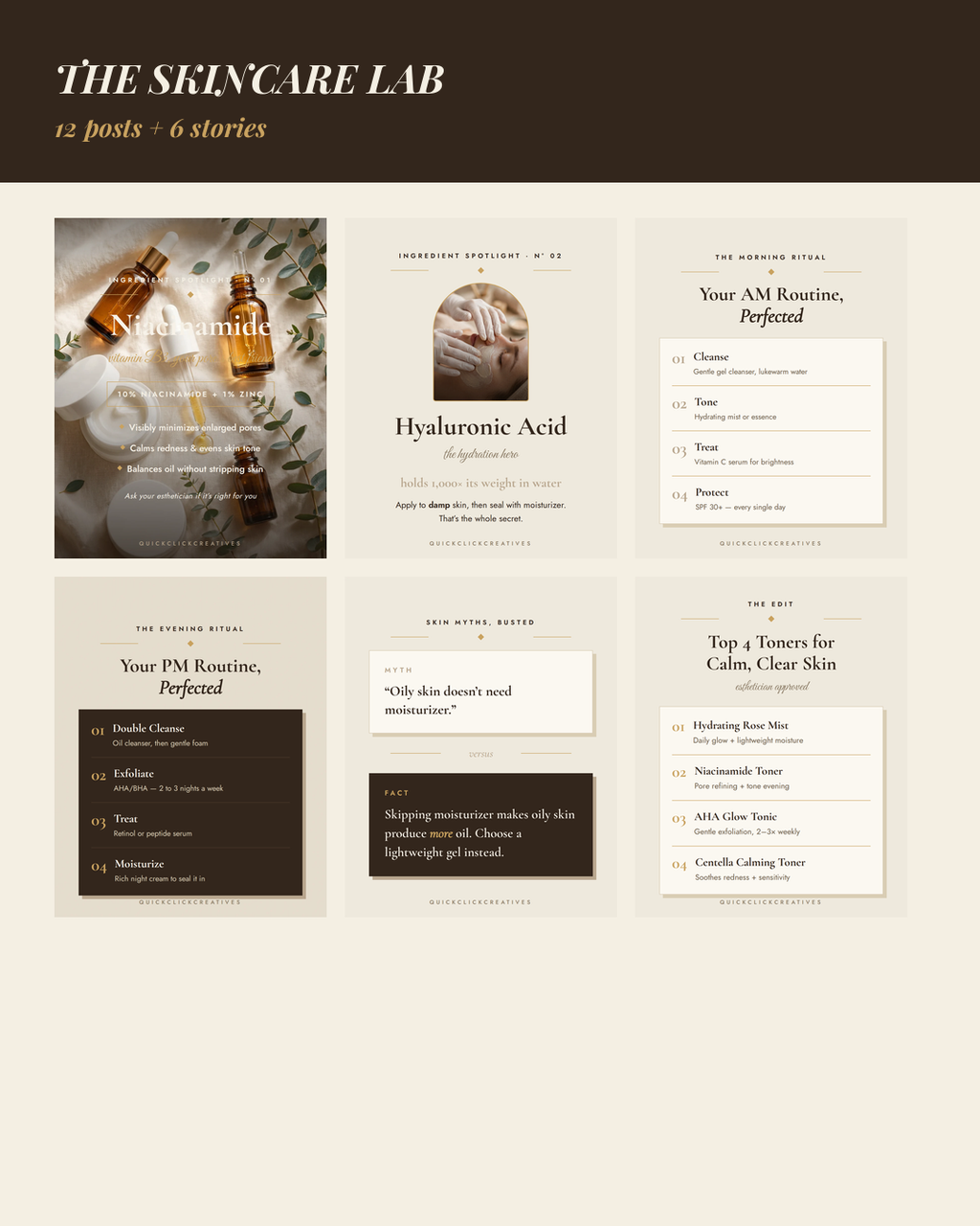 The Skincare Lab — Esthetician Education Social Media Templates