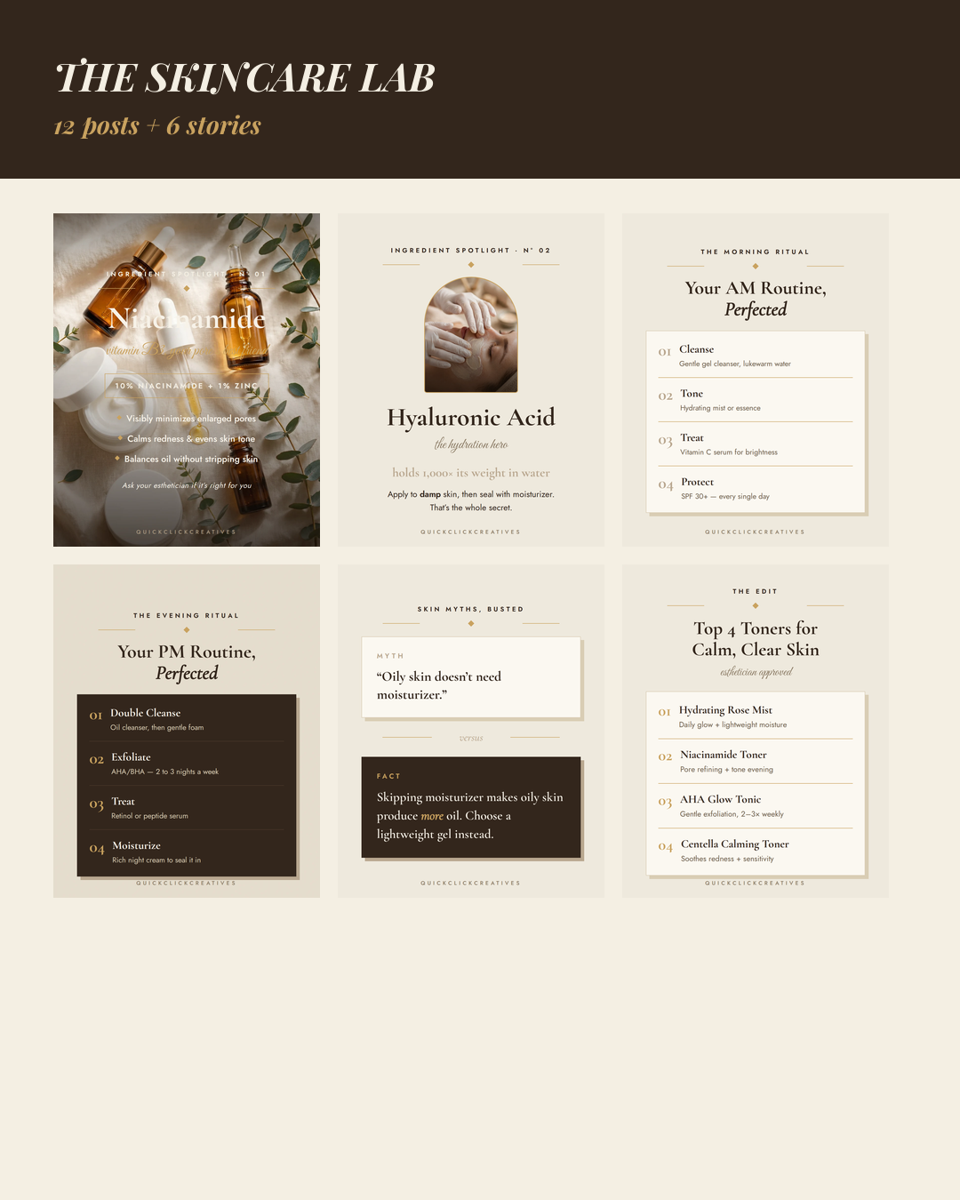 The Skincare Lab — Esthetician Education Social Media Templates