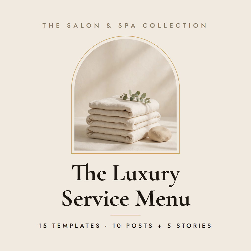 The Luxury Service Menu — Salon Spa Price List Templates