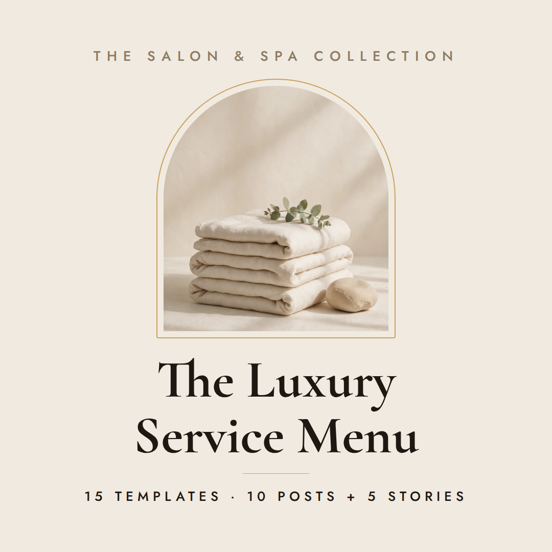 The Luxury Service Menu — Salon Spa Price List Templates