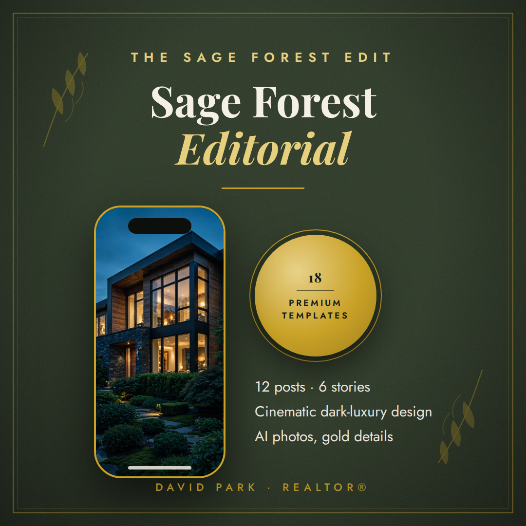 Sage Green Trust Builder — Real Estate Social Media Templates