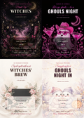 Halloween Girls Night Invitation Pack