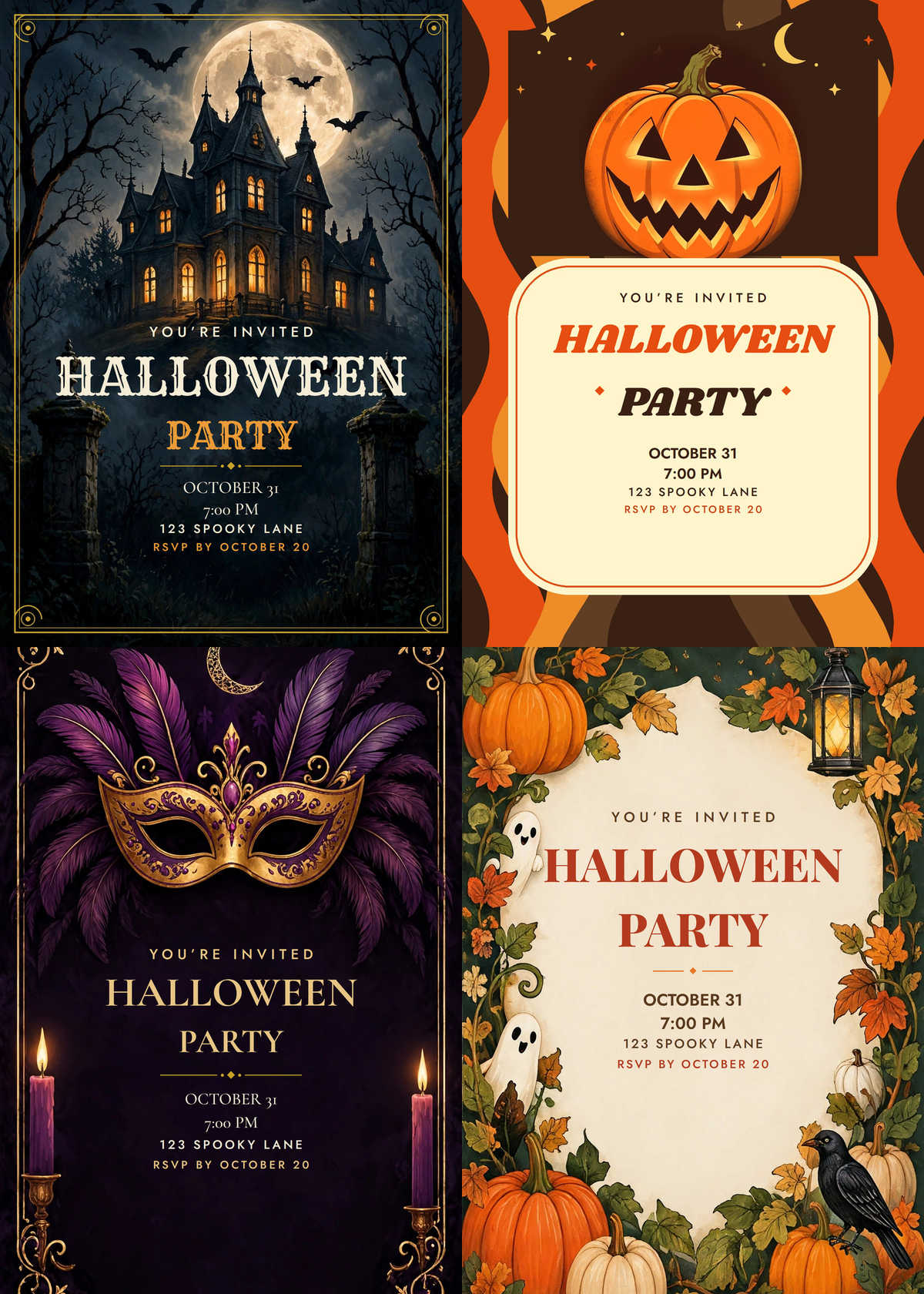 Halloween Party Invitation Pack