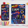 Editable Nerf Birthday Invitation Template: Printable Kids Party Invite (Canva Edit, 5x7in Digital Download