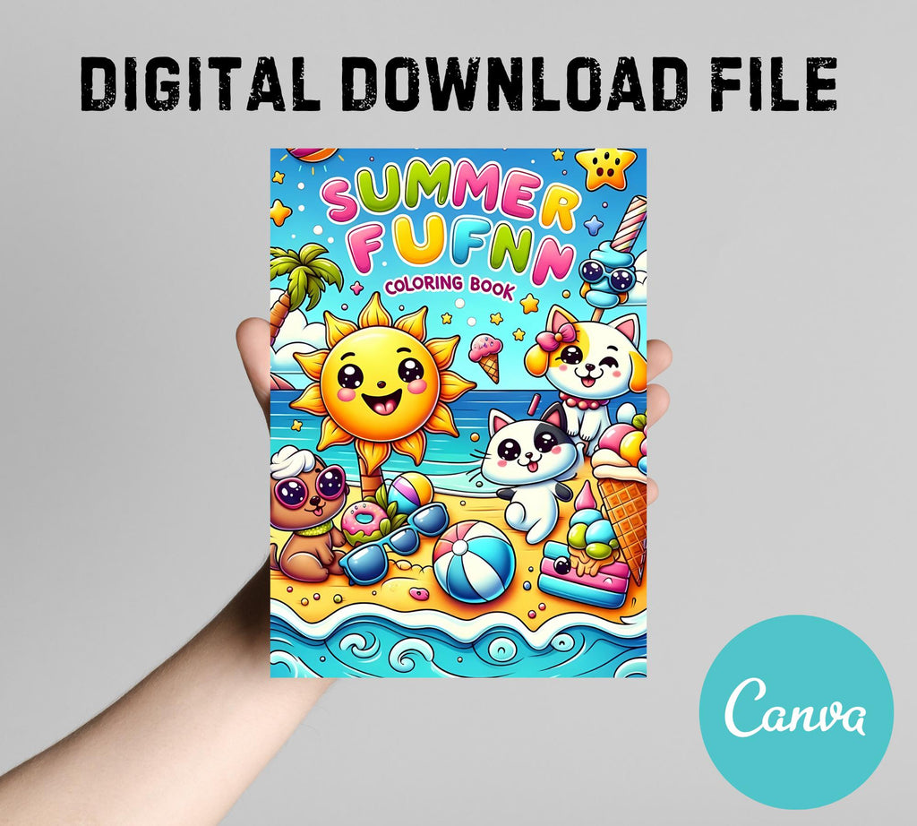 Summer Fun Coloring Book: 30+ Printable Kids Activities (PDF Download