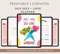 Self Love Journal: Printable Self-Care Workbook & Affirmation Planner (PDF Template)
