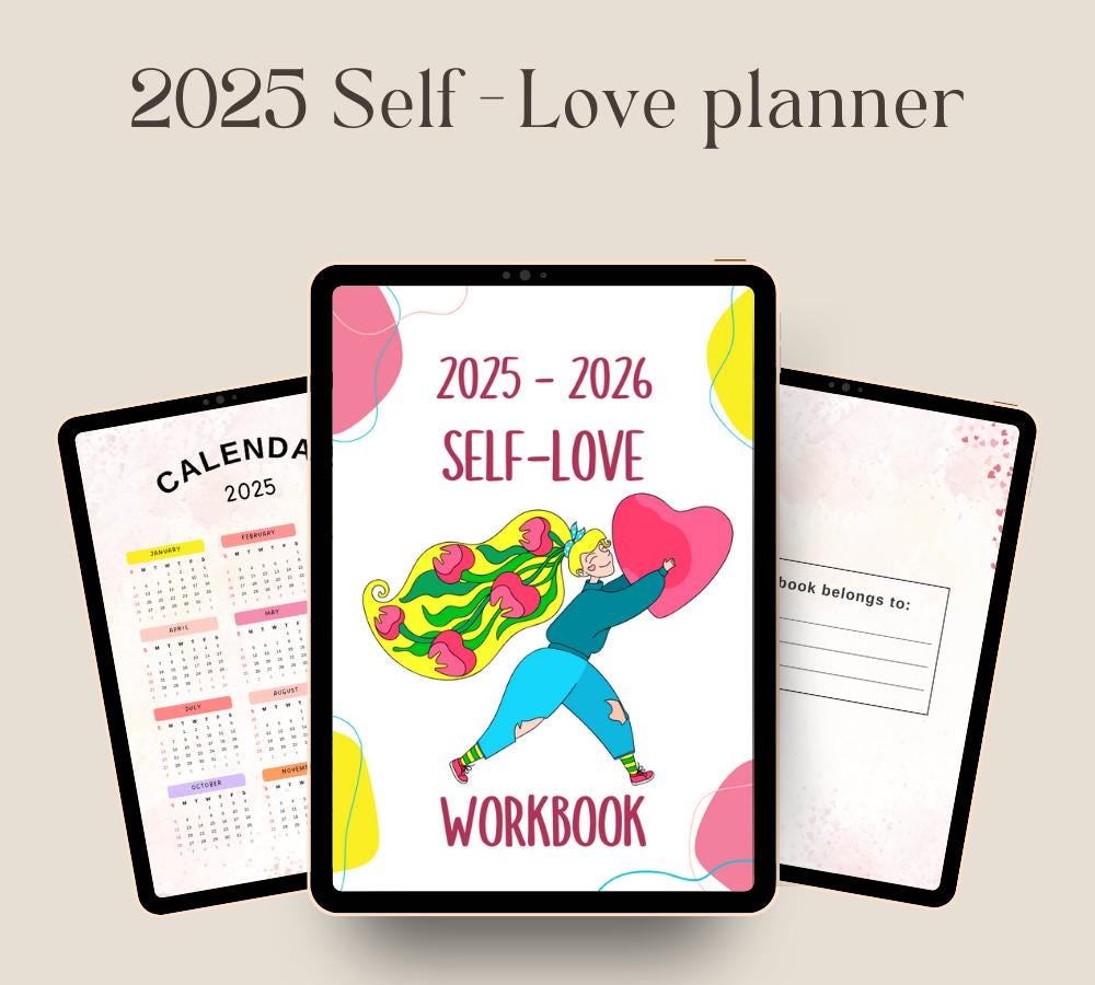 Self Love Journal: Printable Self-Care Workbook & Affirmation Planner (PDF Template)