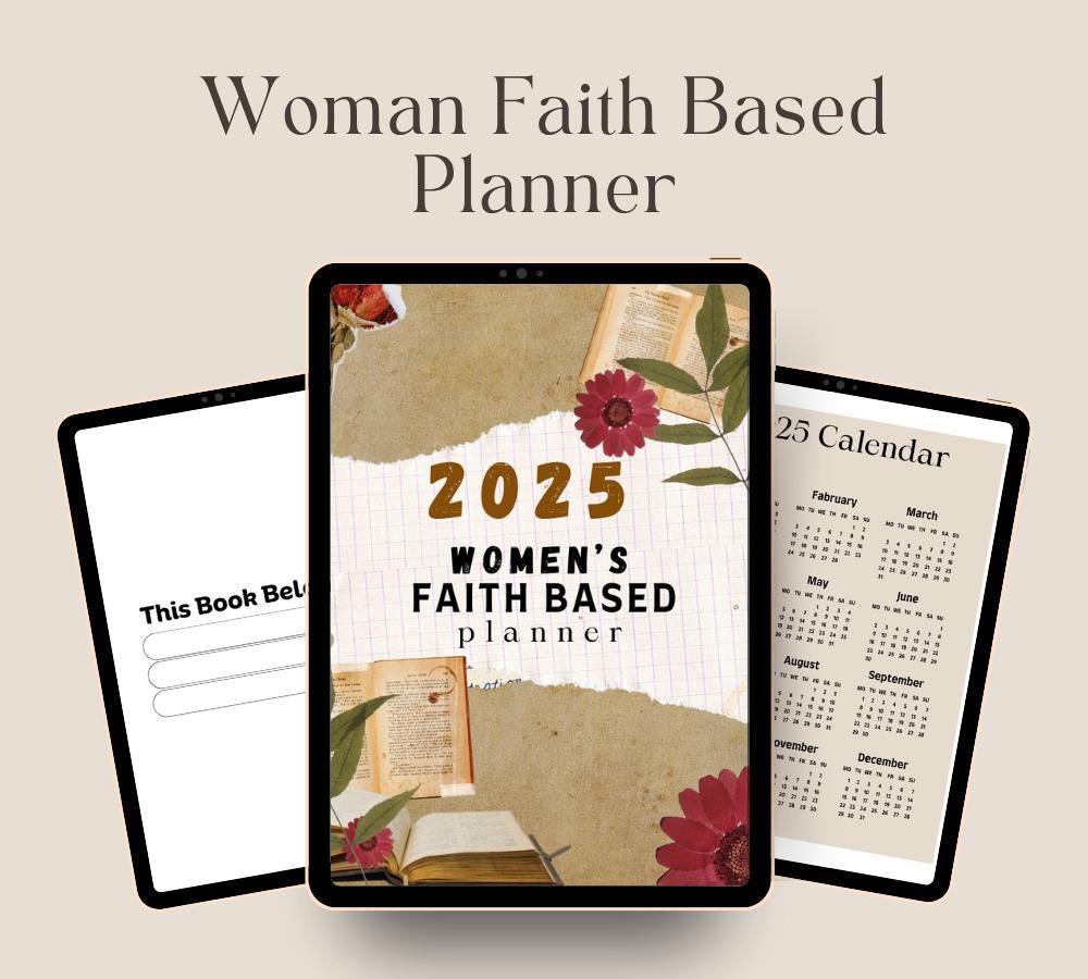 Womens Faith Journal Planner , Prayer Journal, Faith Journal, Devotional for Women, Faith Planner, Bible Study Journal, Christian Planner