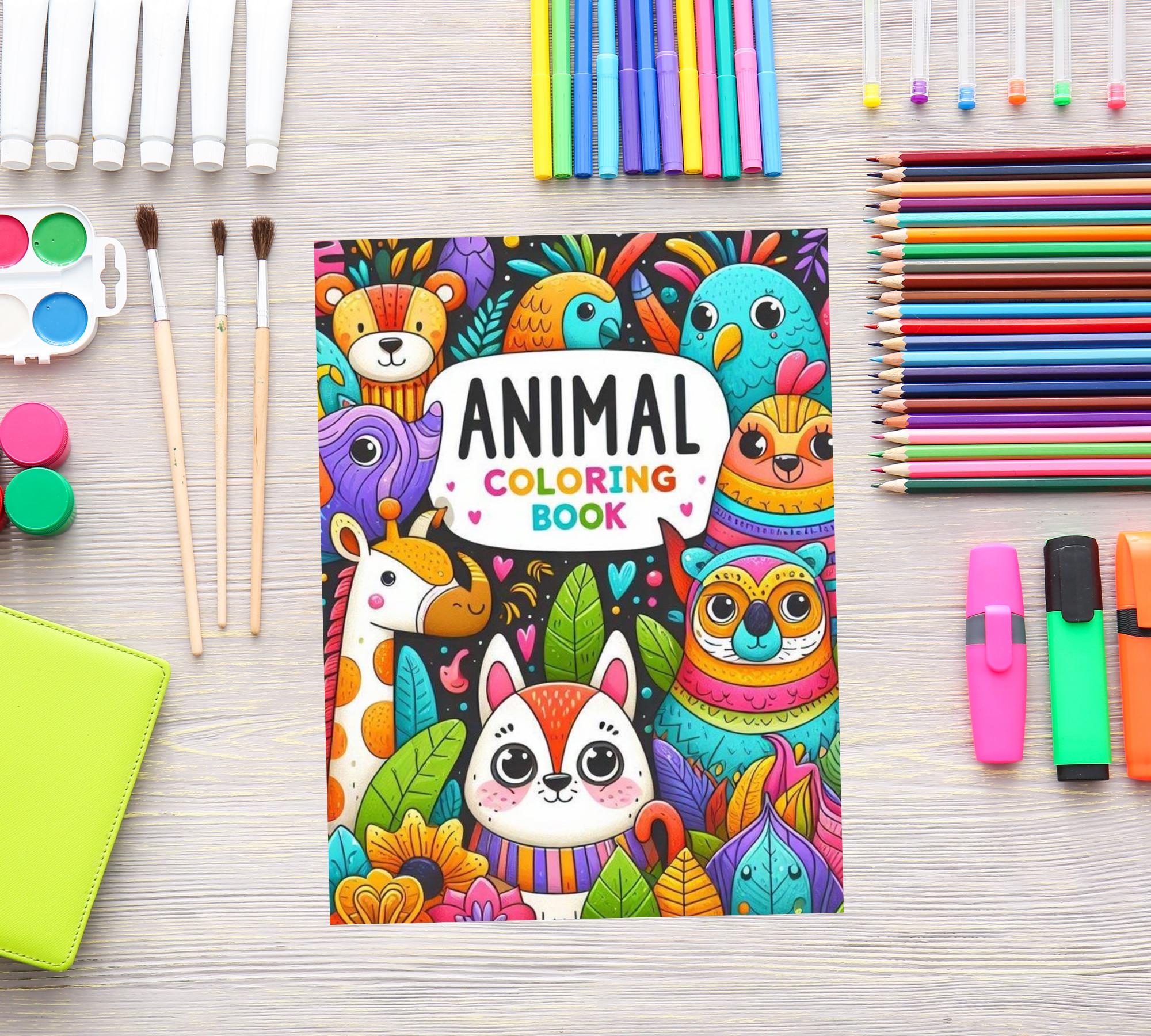 Animal Coloring Book: 30+ Printable Pages for Kids (PDF Download)