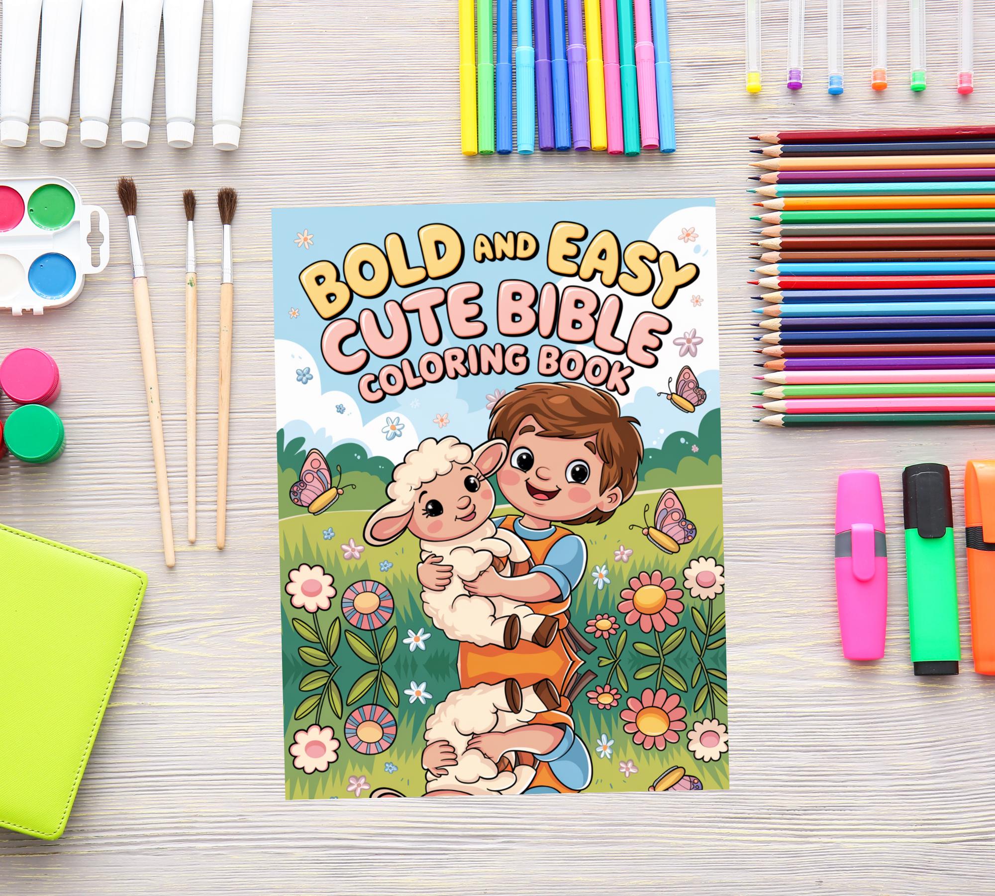 40 Bible Coloring Pages / Bible Coloring Book / Christian Coloring Book / christian printable / sunday school / digital download