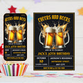 Cheers and Beers Birthday Invitation: Editable Mobile Invite (Digital Download)