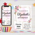 Blush Pink Floral Bridal Shower Invitation Template (Digital Download 5x7" Canva Editable)