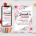 Pink Peony Bridal Shower Invitation: Spring Floral Template (Digital Download)