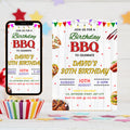 Editable BBQ Birthday Invitation Template, Barbecue Backyard Party Template, BBQ Birthday Invitation,  Barbeque Birthday Invitation card