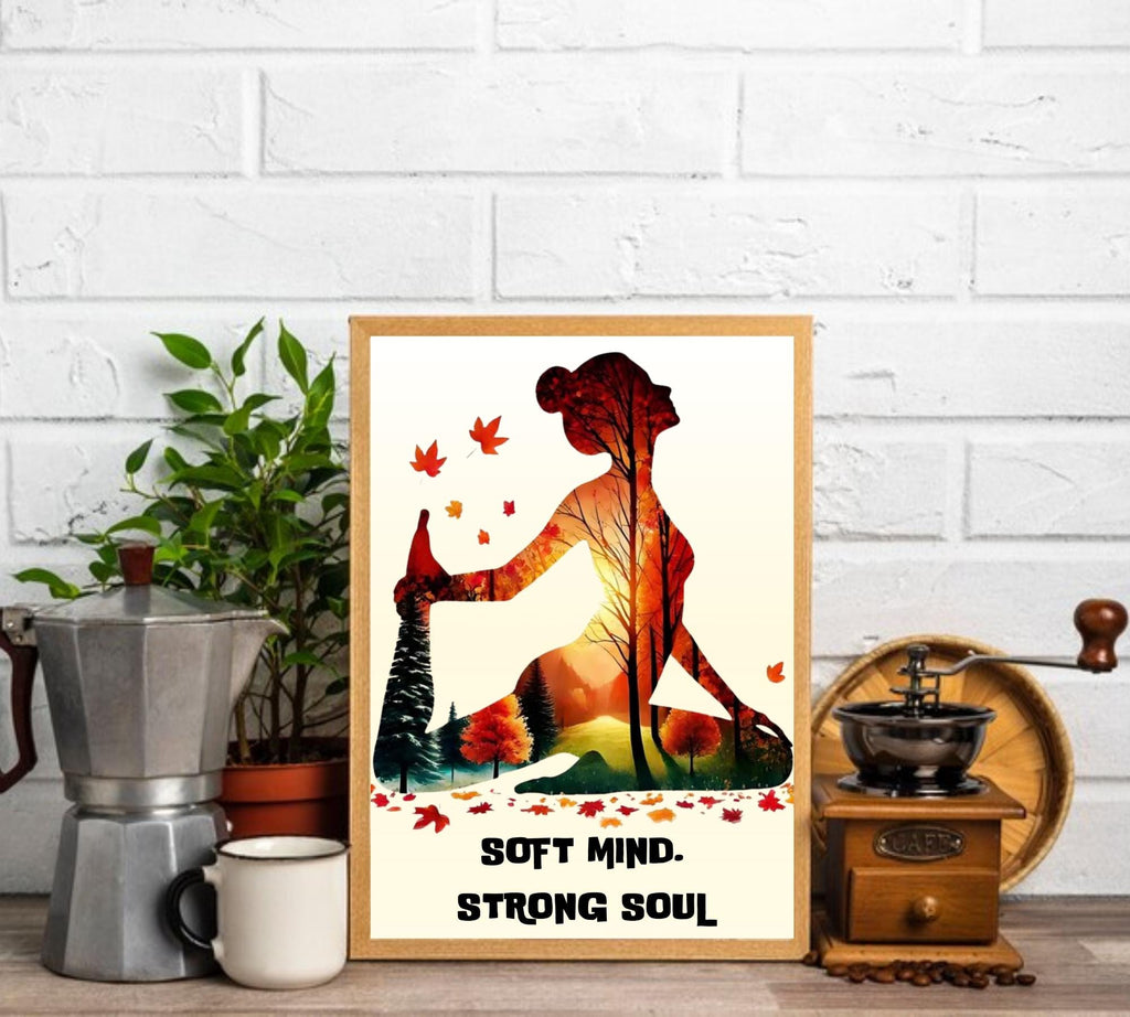 Minimalist Yoga Print: Meditating Woman Silhouette, Zen Home Decor (Digital Download)