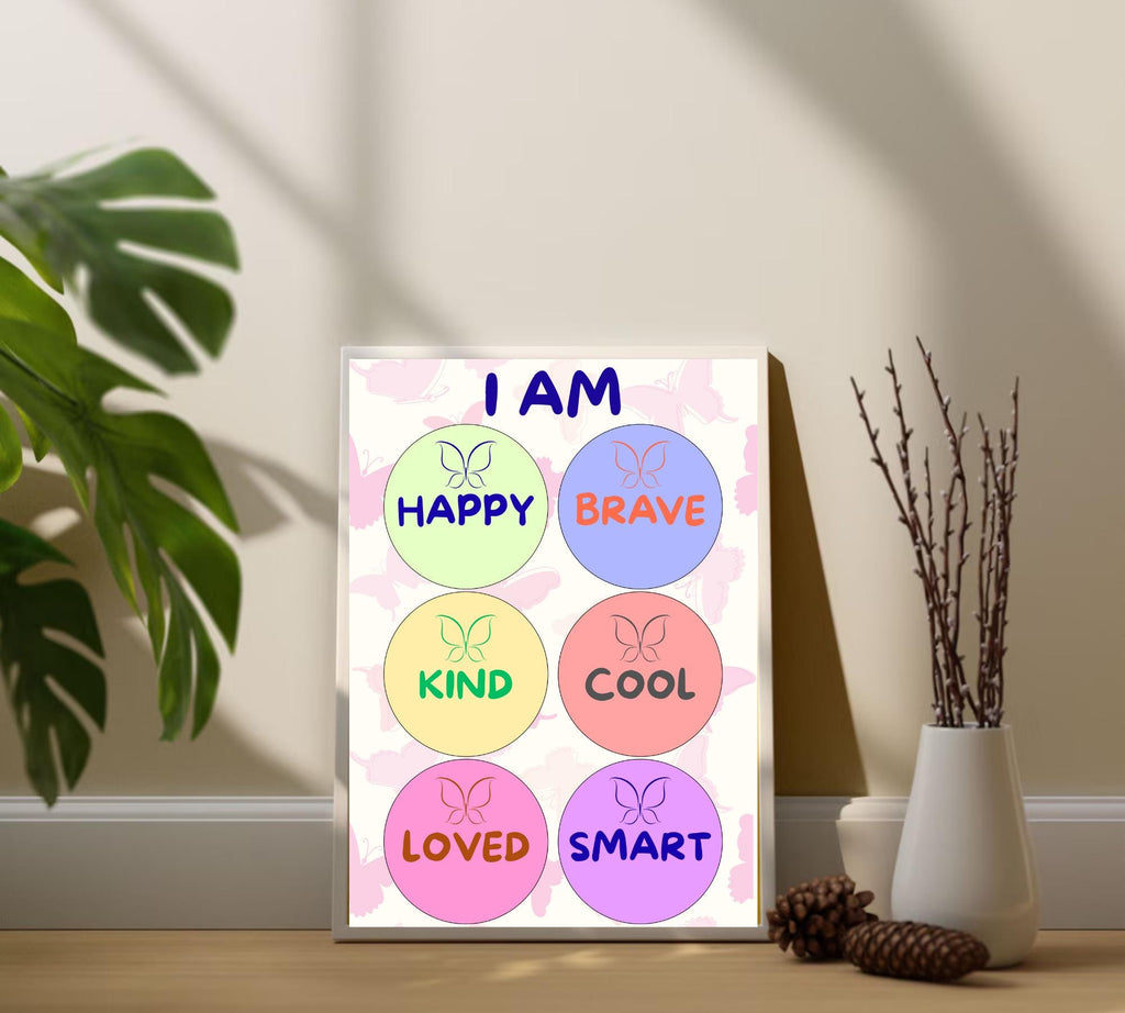 Inspirational Affirmation Wall Art: Positive Classroom Decor (Digital Download)