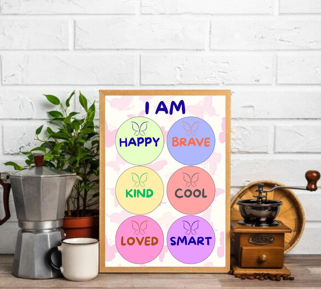 Inspirational Affirmation Wall Art: Positive Classroom Decor (Digital Download)