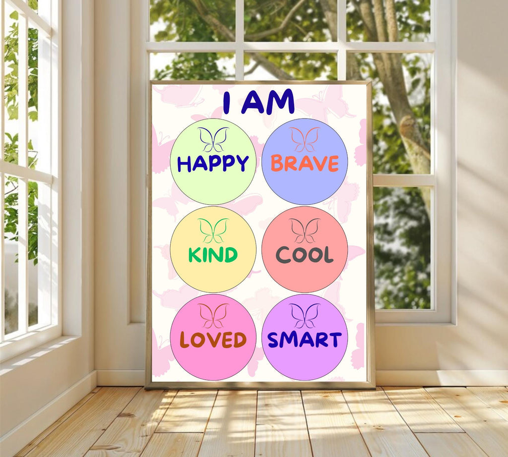 Inspirational Affirmation Wall Art: Positive Classroom Decor (Digital Download)
