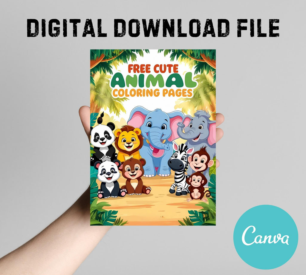 Cute Baby Animal Coloring Book, Adult & Kids, Animal Coloring Book, Baby Animals Coloring Page, Animal Coloring Pages for Kids, Cute Animals