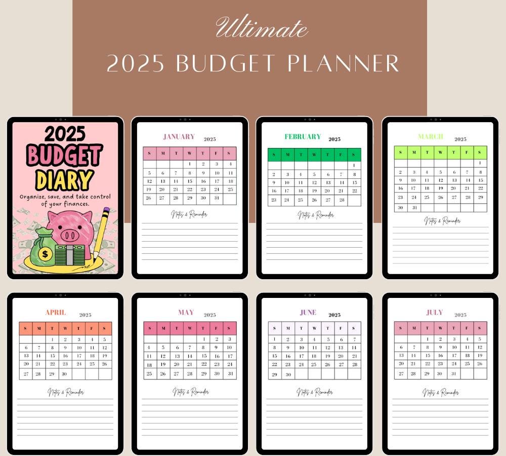 Digital Budget Planner: Finance Tracker, Paycheck Budget (GoodNotes & PDF Downloadable