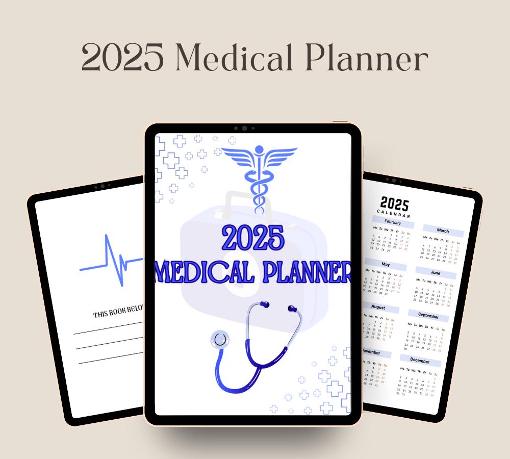 Digital Medical Planner: Health Tracker, Doctor Visit Log (Printable & Spreadsheet Format)