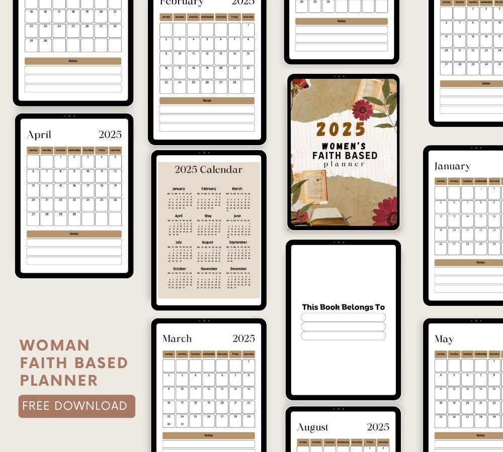 Womens Faith Journal Planner , Prayer Journal, Faith Journal, Devotional for Women, Faith Planner, Bible Study Journal, Christian Planner