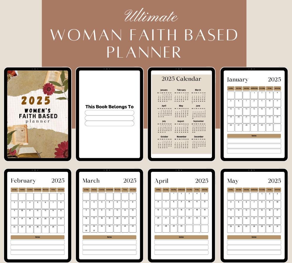 Womens Faith Journal Planner , Prayer Journal, Faith Journal, Devotional for Women, Faith Planner, Bible Study Journal, Christian Planner