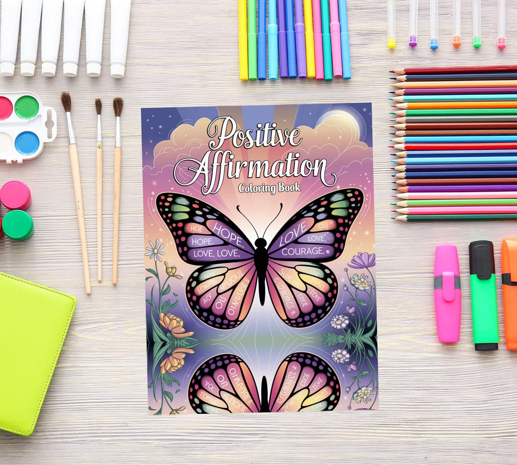 Positive Affirmation Coloring Book: 30+ Mental Health Pages (PDF Download)