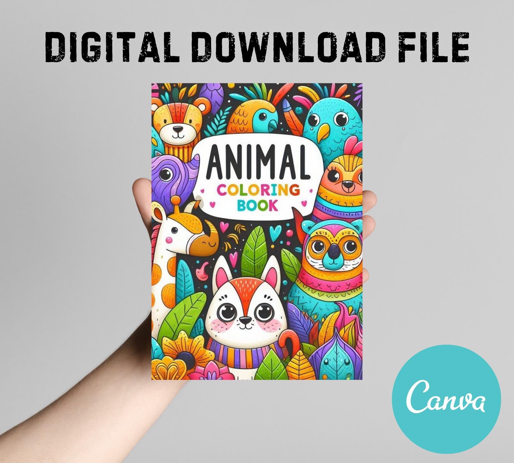 Animal Coloring Book: 30+ Printable Pages for Kids (PDF Download)