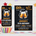 Surprise Beer Birthday Party Invitation: Editable DIY Printable (Digital Download)