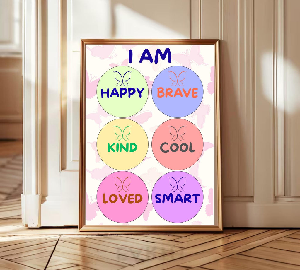Inspirational Affirmation Wall Art: Positive Classroom Decor (Digital Download)