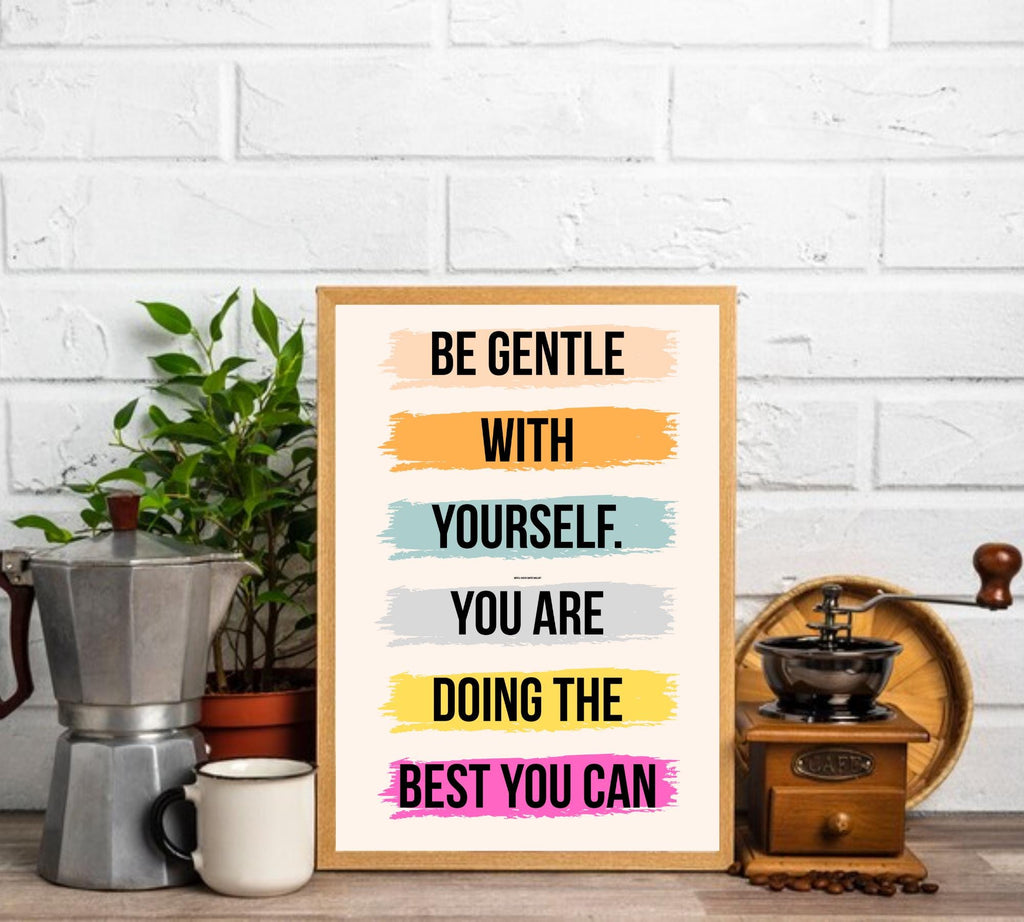 Mental Health Quote Print: Self-Care Inspirational Art (Digital Download)