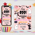 Editable Halloween Birthday Invitation: Spooky Ghost Party (5x7 inches, Canva Template Digital Download