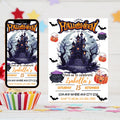 Editable Spooky Vibes Cute Pink Halloween Ghost 2nd Birthday Party Invitation Retro Groovy Ghost Halloween Party Instant Download evite card