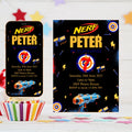 Dart Gun Birthday Invitation Template – Editable Canva Design for Kids or Teens Action-Themed Party, Dart Gun Invite Party, Boy Invitation