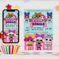 Editable Doll Birthday Surprise Girls Invitation, Surprise Doll Printable Invitation, Glam Fashion Dolls Invite, Suprise Doll Birthday
