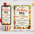BBQ Birthday Invitation Template: Grill & Chill Party (Digital Download, 5x7")