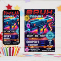 Dart Gun Birthday Invitation Template, Dart Gun Birthday Invitation, Dart Gun Party, Dart Boy Birthday Party Invite, Nerf Party Invitation