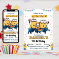 Editable Minion Birthday Invitation: Kids Party Template (Digital Download 5x7in