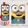 Editable Minions Birthday Party Invitation Template for Kids / Kids Minion Party Invitation Template / Kids Birthday Party Invitation